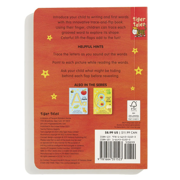 First Words: An interactive book, with tracks to trace and flaps to lift!