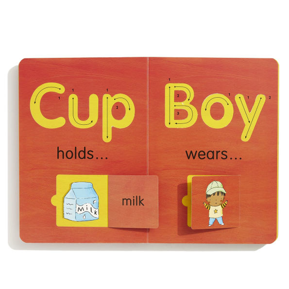 First Words: An interactive book, with tracks to trace and flaps to lift!