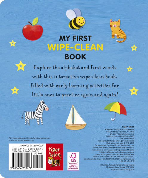 A is for Apple Wipe-Clean: My First Wipe-Clean Book