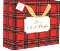 Title: Merry Christmas Red Plaid Gift Bag