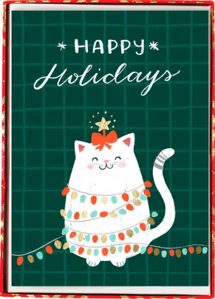 Happy Holidays Cat Christmas Boxed Cards