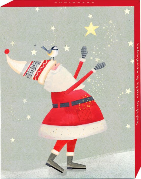 Santa with Star Christmas Boxed Cards