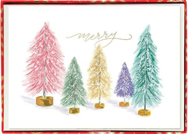 Merry Trees Color Holiday Boxed Cards