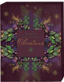 Purple Botanical Wish You Merry Christmas Holiday Boxed Cards