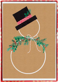 Title: Kraft Snowman with Hat Holiday Boxed Cards