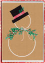Kraft Snowman with Hat Holiday Boxed Cards
