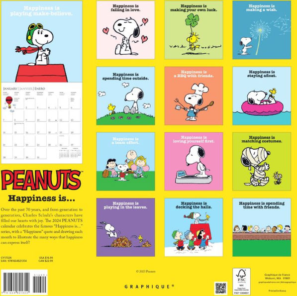 2024 Peanuts Wall Calendar