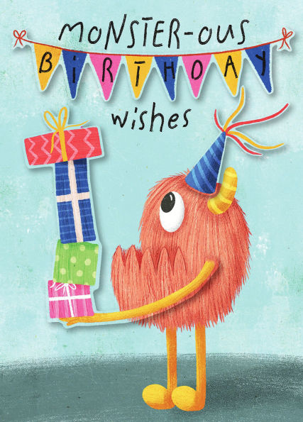 Greeting Card Birthday Monster