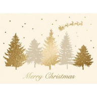 Holiday Boxed Cards Stationery Glitter Trees