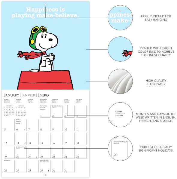 2025 Peanuts Mini Calendar