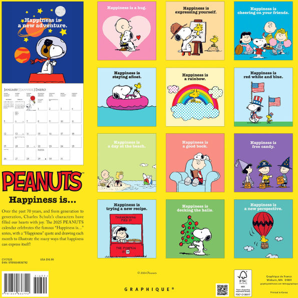 2025 Peanuts Wall Calendar