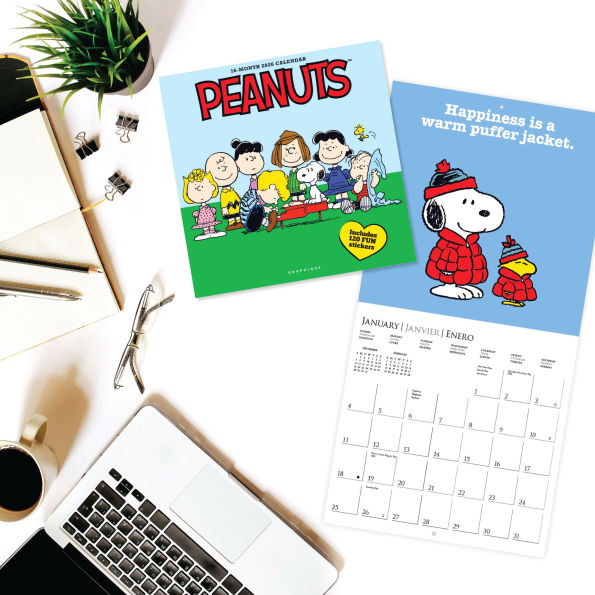 2026 Peanuts: Happiness Is Wall Calendar