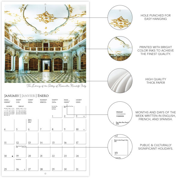 2026 Libraries Wall Calendar