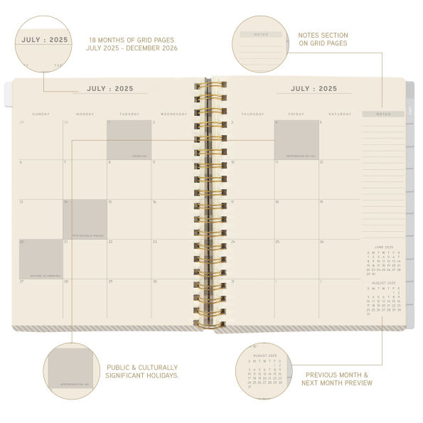 2025-2026 Peanuts Happy Days Ahead 8x10 Frosted Cover Planner