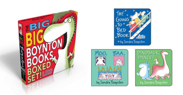 The Big Big Boynton Books Boxed Set!: The Going to Bed Book; Moo, Baa, La La La!; Dinosaur Dance!/Oversized Lap Board Books