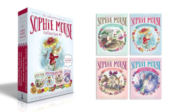 The Adventures of Sophie Mouse Collection #3 (Boxed Set): The Great Big Paw Print; It's Raining, It's Pouring; The Mouse House; Journey to the Crystal Cave