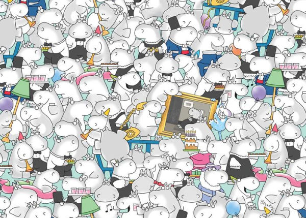 Hippos Go Berserk!: 1000-Piece Puzzle
