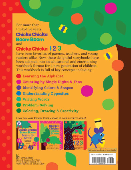 Chicka Chicka Boom Boom Kindergarten Workbook: Writing Practice for Tracing, Counting, Shapes, Problem Solving, and Thinking Skills for Ages 4-6