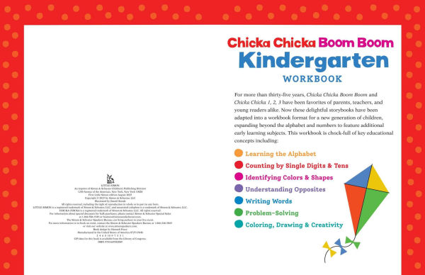 Chicka Chicka Boom Boom Kindergarten Workbook: Writing Practice for Tracing, Counting, Shapes, Problem Solving, and Thinking Skills for Ages 4-6