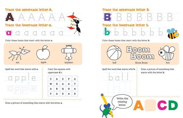 Chicka Chicka Boom Boom Kindergarten Workbook: Writing Practice for Tracing, Counting, Shapes, Problem Solving, and Thinking Skills for Ages 4-6