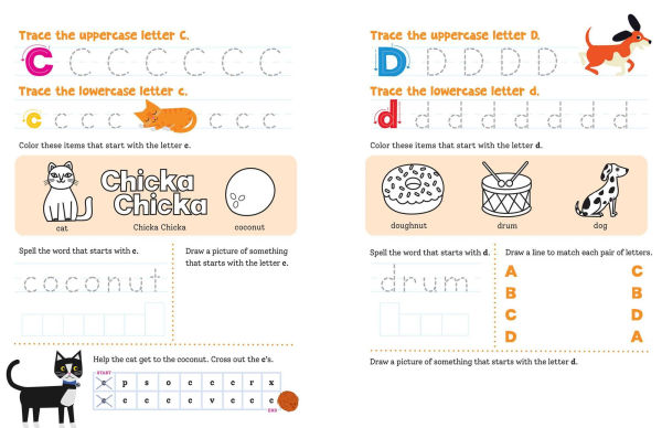 Chicka Chicka Boom Boom Kindergarten Workbook: Writing Practice for Tracing, Counting, Shapes, Problem Solving, and Thinking Skills for Ages 4-6