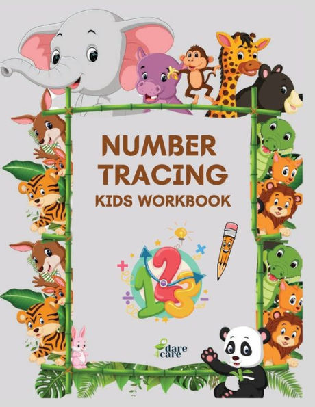 Number Tracing Workbook: Learning numbers practice, Kindergarten, homeschool, learn to count, Writing practice, kids ages 3-5