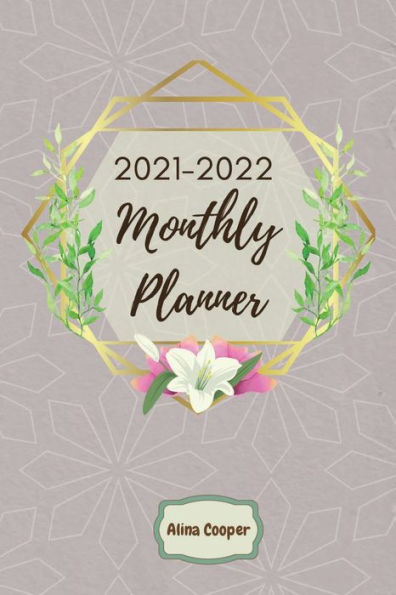 Monthly Planner: Two Year Planner with Floral Cover Calendar Monthly Planner Schedule Organizer For To Do List
