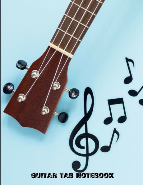 Guitar tab notebook: Blank Guitar Tablature Writing Paper / Blank musical notebook for composing music/6-line Staves / 5 blank Chord diagrams