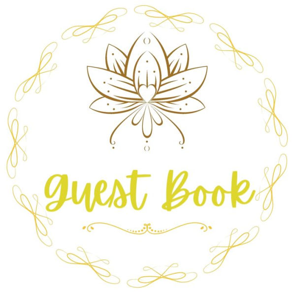 Guest Book: Evening Awl Guest Book Any Occasions Book (100 Pages) Guest Book with Premium Gold Foil