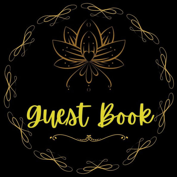 Evening Awl Guest Book Any Occasions Gold Guest Book: (100 Pages) Guest Book with Premium Gold Foil