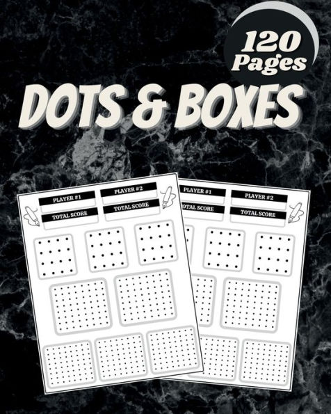 Dots & Boxes Game: 120 pages: A Simple Strategy Game - Large Book Pigs in a Pen Dot to Dot Grids Game of Dots Jungle Design
