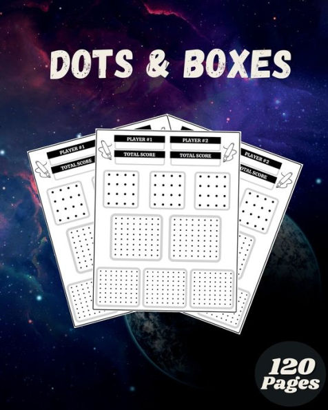 Dots & Boxes Game: 120 pages: A Simple Strategy Game - Large Book Pigs in a Pen Dot to Dot Grids Game of Dots Jungle Design