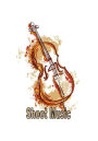 Blank Sheet Music Notebook - Grunge Cello: Composition Manuscript Staff Paper Musicians Notebook
