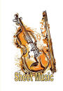 Blank Sheet Music Notebook - Grunge Violin: Composition Manuscript Staff Paper Musicians Notebook