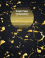 Graph Paper Composition Notebook: Black & Gold Marble Cover Design 100 Pages Grid Composition Notebook 8.5'' x 11'',