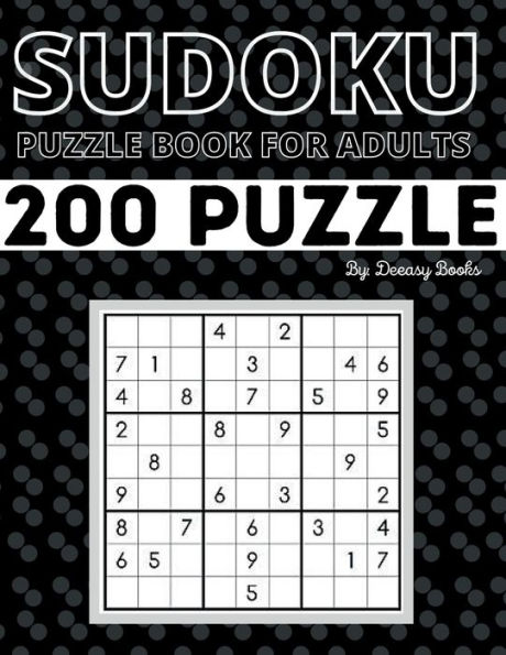 Sudoku Puzzle Book For Adults: Amazing Sudoku Puzzle Book For Adults-200 Puzzle