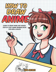 Sketchbook: anime manga cute sketch book | drawing book | blank drawing  note pad | gift for teen girls or adults | Anime Lover Gift Idea (French