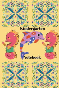 Title: Kindergarten lined paper notebook for kids (dolphin and seahorse design), practice exercise paper, 120 pages, 6 X 9: Make writing fun with this handwriting paper with line for kids., Author: Bluejay Publishing