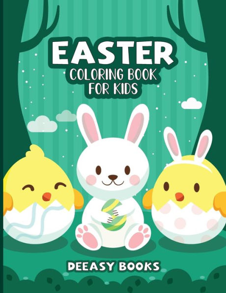 Funny Easter Coloring Book For Kids: Easy and Funny Easter Coloring Book for Kids, Ages 3-6,7-9