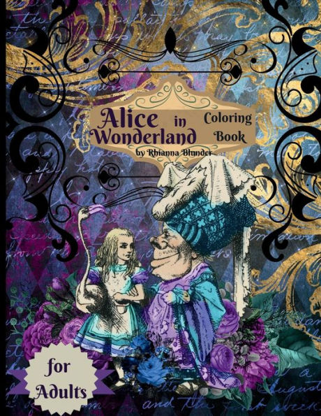 Alice in Wonderland coloring book for adults: Anti-stress Adult Coloring Book with Awesome and Relaxing Beautiful Designs for Men and Women who loves Coloring Pages