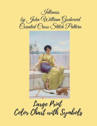 Title: Idleness by John William Godward: Large Print Color Chart with Symbols, Author: Paper Moon Media