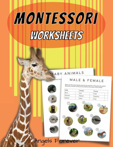 Montessori Worksheets: Games & Activities for Preschool, Pre-k and Kindergarten Learn about LANGUAGE, MATH, ANIMALS AND SHAPES