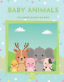 Baby animals coloring book for kids children ages 5-8