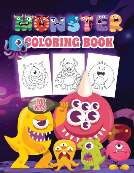 Monster Coloring Book For Kids: Scary Monsters Coloring Book for Kids and Children of all ages