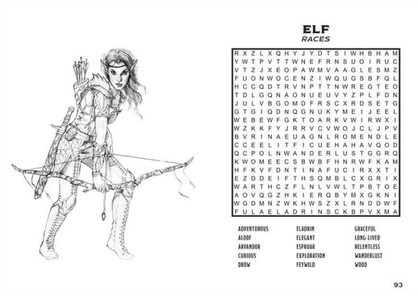 Dungeons & Dragons Word Search and Coloring Book