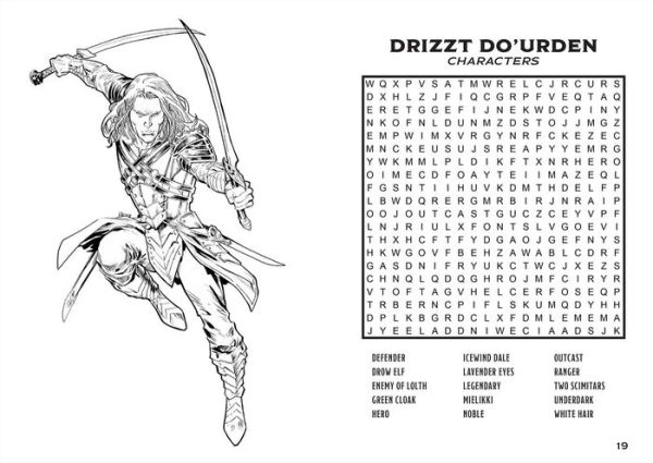 Dungeons & Dragons Word Search and Coloring Book