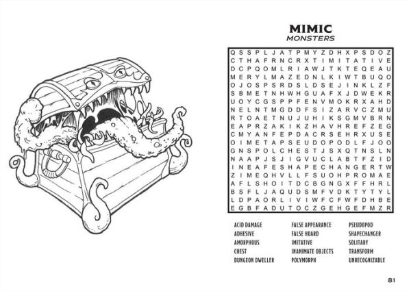 Dungeons & Dragons Word Search and Coloring Book