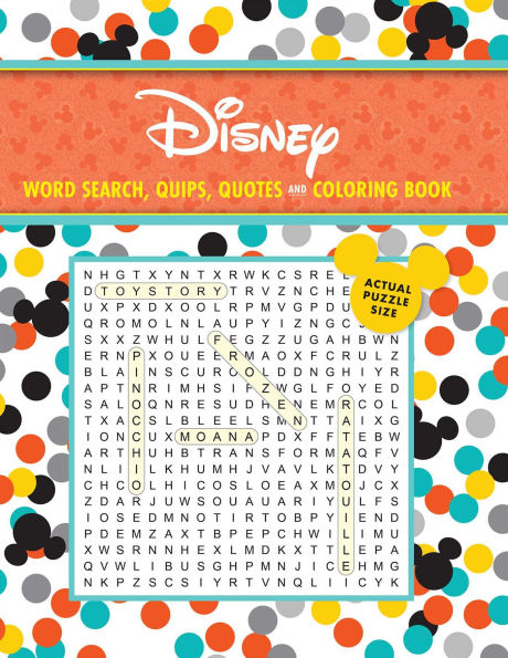 Disney Word Search, Quips, Quotes and Coloring Book