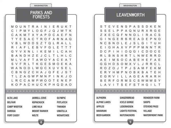 Road Trip USA: Word Search and Puzzles