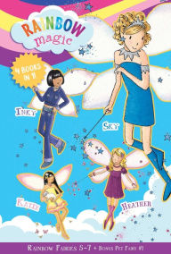 Ebooks to download Rainbow Fairies: Books 5-7 with Special Pet Fairies Book 1: Sky the Blue Fairy, Inky the Indigo Fairy, Heather the Violet Fairy, Katie the Kitten Fairy in English by Daisy Meadows, Georgie Ripper, Daisy Meadows, Georgie Ripper iBook 9781667201443